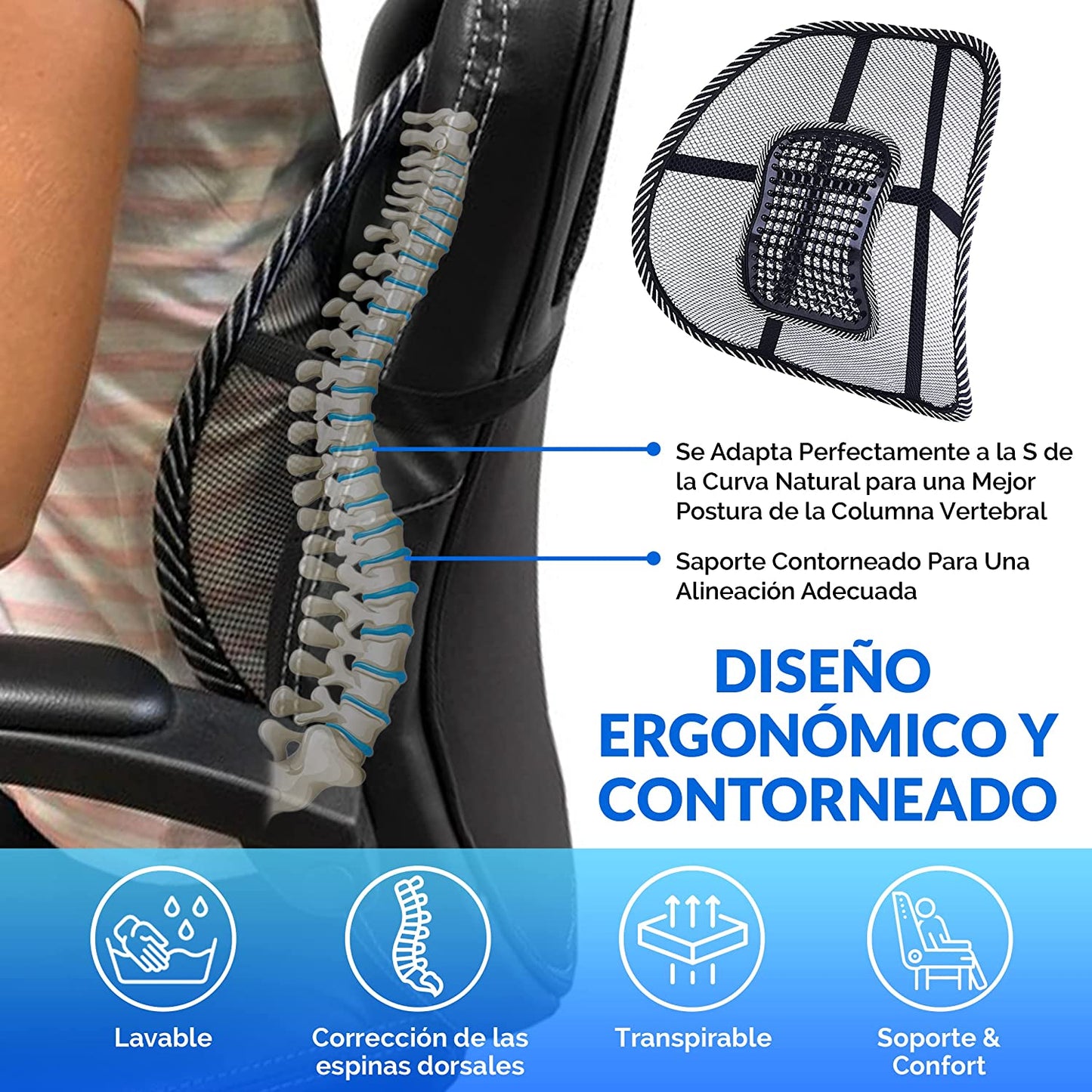 Respaldo lumbar para silla Bodycare®